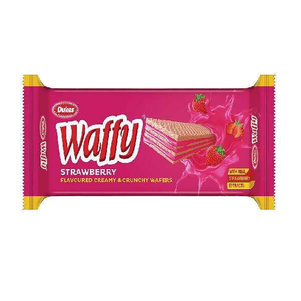 Dukes Waffy Strawberry Flavoured Wafer Biscuits